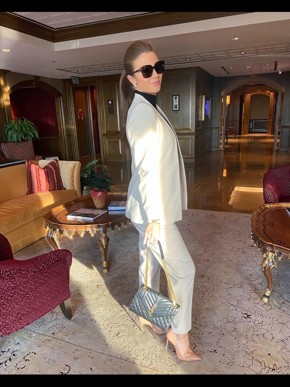 Elegant Cream Tailored Trousers